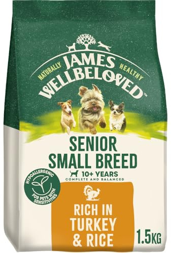James Wellbeloved Dog Senior Hypoallergenic Dry Food Small Breed Turkey and Rice 1.5 kg