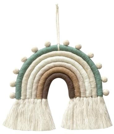 RELKLYU 1 Morceau De Pendentif Arc-en-Ciel, Pendentif De Décoration De Chambre pour Enfants, Accessoires À Domicile, Pendentif Tissé Créatif, Pendentif Mignon Et Simple.