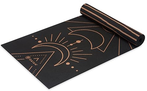 Gaiam Yoga Mat - Premium 6mm Print Reversible Extra Thick Non Slip Exercise & Fitness Mat for All Types of Yoga, Pilates & Floor Workouts (68 x 24 x 6mm Thick)