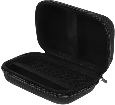 BUGUUYO Custodia Rigida Eva Nera per Mini Stampante e Dischi Rigidi Esterni, Borsa Compatta Portatile con Tasca Rete per Cavi Usb, Protezione Antiurto per Viaggi, Lavoro e Uso Quotidiano