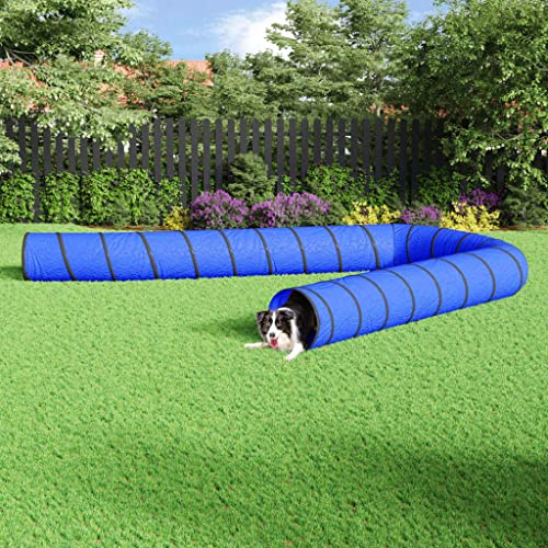 Generico Tunnel per Cani Blu Ø 55x1000 cm in Poliestere,Tende e Tunnel Giocattolo