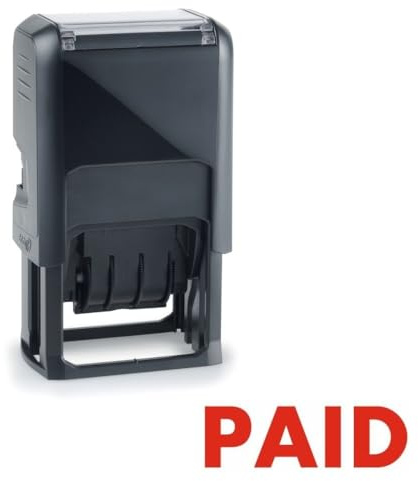 Paid Stamp Tampon encreur auto-encreur Rouge 24 x 7 mm