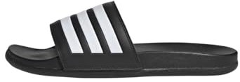 adidas Adilette Comfort Slides, Chanclas Unisex adulto, Core Black / Cloud White, 40.5 EU