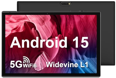 ZZB 10 inch Tablet Android 15 Tablet PC, 10.1 Android Tablets DDR4 8GB RAM 32GB ROM 2MP+8MP Dual Camera 5G WiFi-6 BT Support 1TB Expand 10 in IPS 6000mAh Battery Powerful Performance Tablets (Gray)