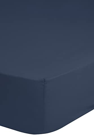 Hip Mako Satin Spannbettlaken 1 teilig 180 X 200 cm Blue