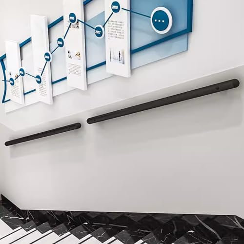 Treppenhandläufe, Wandmontage-Handläufe für Innentreppen, Edelstahl-Treppengeländer-Geländer-Set mit Halterungen, rundes, stabiles Rohr, rutschfester Haltegriff, 1 m, 1,5 m, 2 m, 2,5 m, 3 m ( Size : 4