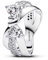 PANDORA Timeless Funkelnde Schleife Überkreuzter Ring aus Sterling Silber mit Zirkonia, Größe: 54, 193553C01-54