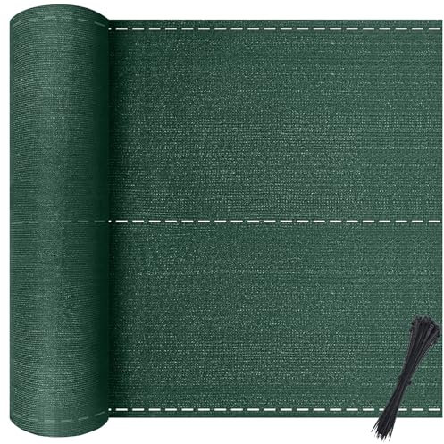 XINZI Brise-vue pour balcon - Hauteur : 200 cm - 150 g/m² - En polyéthylène haute densité - Avec œillets et serre-câbles - Résistant aux intempéries - Filet d'ombrage - Vert - Pour jardin, terrasse,
