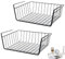 UQMIQURA 2 Stück Unterregal Aufbewahrungskorb, Hängekorb Metall Aufbewahrungskorb, Hängekorb Regal Unter Schrank Hängekorb Metall Korb-Organizer Regaleinhängekorb für Küche, Speisekammer, Bücherregal