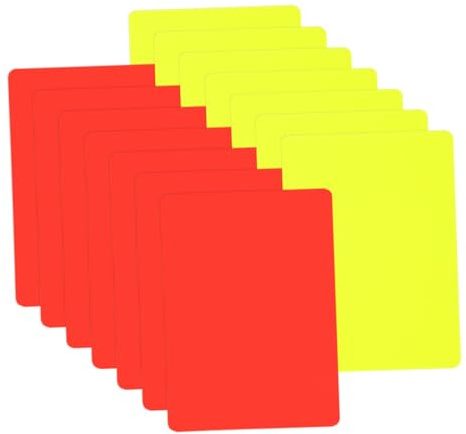 Toyvian 14pezzi Cartellini Arbitro Calcio in PVC di Carte Rosse e Gialle per Accessori Arbitro di Calcio Attrezzatura Giudice e Competizioni Sportive