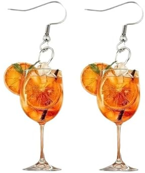 MOPZIJA orangen Ohrringe, Aperol, Orangenscheiben, Früchte Ohrringe, Frucht-ohr-bolzen, Lustige Nette Tropfen Baumeln, Frauen, Aperol Kostüm