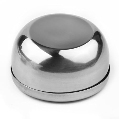 Gdfnmogo Cuenco de arroz coreano de acero inoxidable con tapa, tradicional cubierto, de una sola capa, al vapor, vajilla de cocina, cuenco para mezclar, 420 ml, 12 cm de diámetro