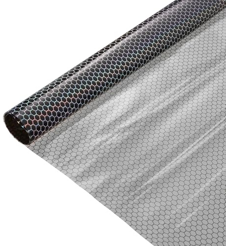 PATIKIL Película Tintada 12x20 para Luces de Coche, lámina autoadhesiva Tipo Panal para Faros/Luces de Niebla, Rollo de Vinilo para automóviles, Camiones, SUV, RV (Negro Claro)