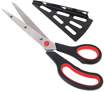 spatule à pizza coupe- pizzas Multifonction Ciseaux à pizza rouge