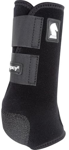 Classic Equine Legacy2 Support Boots, Front (Black, Medium)