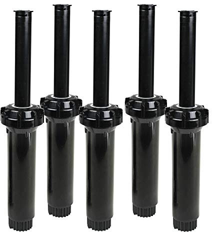 Toro 53459 Lot de 5 arroseurs escamotables à buse complète de 10,2 cm et 4,6 m, Noir