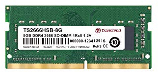 Transcend - Memoria RAM de 8 GB (DDR4, 2666 MHz, SO-DIMM, 1Rx8, 1Gx8, CL19, 1,2 V)