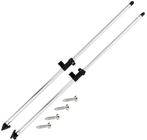 vidaXL 2X Postes de Soporte de Toldos Bimini para Barcos Repuesto Recambios Accesorios de Embarcaciones Botes Longitud Ajustable Aluminio