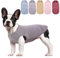 Hjumarayan Hundepullover Mittelgroße Hunde - Hundeshirt Dünn Hunde Pullover Sonnenschutz Tshirt Elastisch Hundepulli Gestreifte Shirt Pullis für Dackel Französische Bulldogge (Grau M)