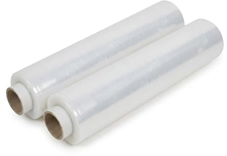Straame Pellicola trasparente per pallet, resistente, per industrie, traslochi di case, imballaggi, rivestimenti per mobili, stoccaggio, resistente agli strappi, impermeabile e a prova di umidità, 400