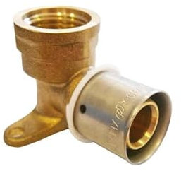 Coude avec applique PER à sertir (16 X 1/2)