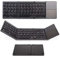 docooler Tastiera BT Wireless Mini Tastiera Pieghevole Tastiera BT Portatile Ultra Sottile con Touch Panel per Windows/Android/iOS Argento