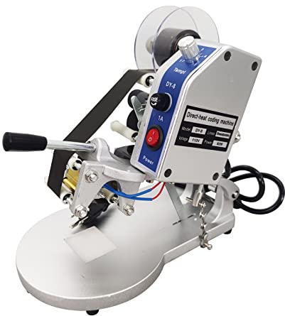 PreAsion Coding Printer Manual Hot Stamp Ribbon Coding Machine for Printing Date Size on PT PE KT Plastic Bag