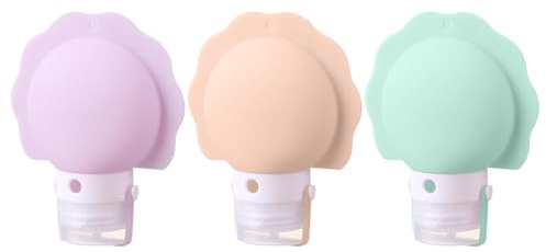 3 Pièces 30ml Flacon Voyage En Silicone，Rechargeables Et Anti-Fuite Contenant Voyage，Flacon De Voyage Pour Shampoings, Lotions Et Produits De Soin Huile Solaire (30ml violet+orange+vert)