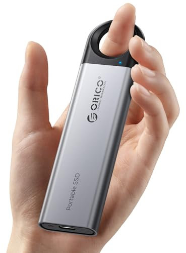 ORICO SSD Externo 2TB hasta 1050 MB/s, Disco Duro Externo con Orificio para Colgar y Cable USB C y A 2 en 1, SSD Portatil USB3.2 Gen2 Compatible con iPhone 15 Series/Mac/PS5/Xbox - C10