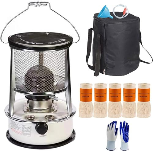 BomDog Calentador de Queroseno, Estufa de Petróleo Portátil, Quemador de Queroseno sin Electricidad/6L-White