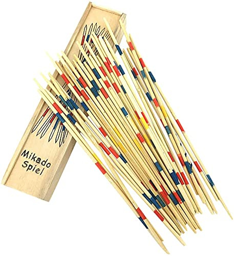 Traditional wooden sticks for, educational game, traditional mikado game, pick-up sticks