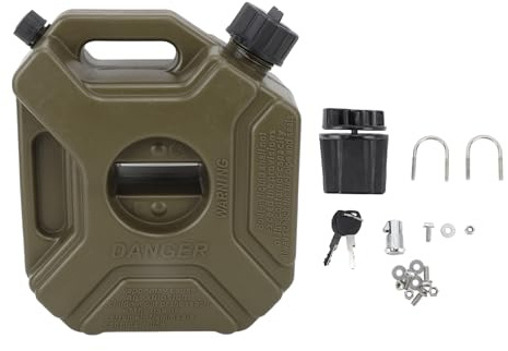 Gastank, 3 L, 0,75 Gallonen, Benzinkanister, Heizöl, Benzin, Vorratsdosen, Grüner Notfall-Backup-Tank für die Meisten Autos, Motorräder, UTV, ATV, Geländefahrzeuge (#11)