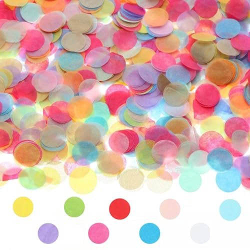 Coriandoli colorati – 6000 pezzi, 50g | Decorazioni in carta per matrimoni, compleanni e feste | Perfetti per lanci, tavoli e scenografie festive