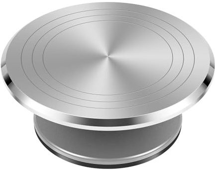 Plato Giratorio Arcilla,Plato Giratorio Cerámica Rueda de cerámica for esculpir, rueda de bandas de cerámica de alta resistencia de 10 pulgadas, placa giratoria de escultor de Metal fundido con rodami