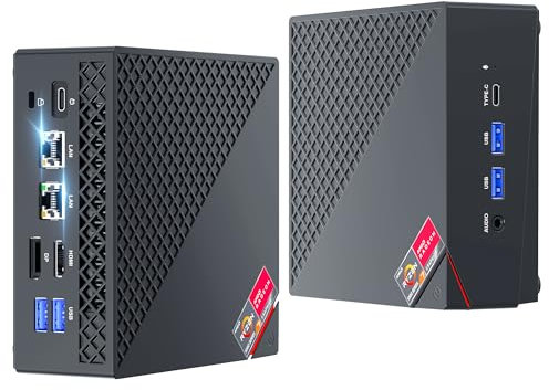 NiPoGi AM06PRO Mini PC Ryzen 7 7730U W-11 Pro(8C/16T, hasta 4,5 GHz), 16GB DDR4 512GB M.2 SSD Mini Ordenadores con АMD Radeon Grafik 2000 MHz, 4K Triplo Display DP/HDMI/Type-C,Dual LAN,WiFi 6/BT5.2