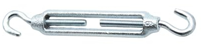 DOJA Barcelona Tensores de Alambre Gancho y Gancho M5 Acero Galvanizado - PACK 6 - Tensor Cable Ajustable para Cuerda de Tendedero o Toldos Resistente - Carga 80 Kg Regulador de Tensión Toldo Vela