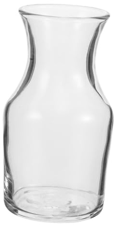 INOOMP Mini Caraffa Vino in Vetro Trasparente con Piatta per Singola Porzione Decanter Piccolo Resistente per Vino Sake Facile da Versare e Pulire e Ristorante