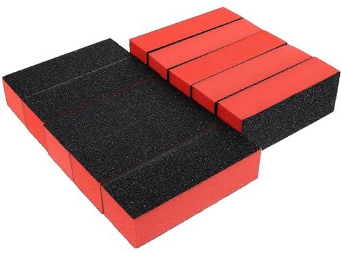 CHICAMPERA Blocco per Lucidatura Unghie in Spugna Alta Elasticità 3 Lati 10 Pezzi per Uso Professionale e Domestico Leggero e Resistente
