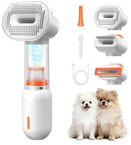 kurtmark Vacuum Dog Brush for Shedding, Mess-Free Grooming