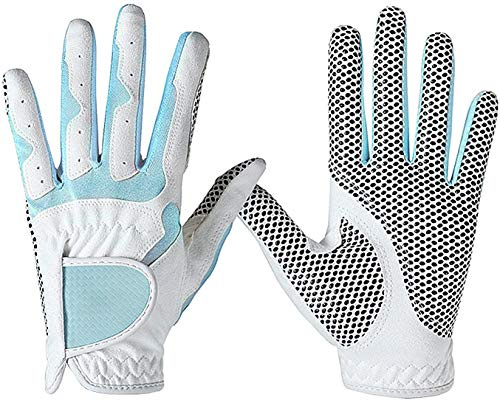 Guantes de golf de moda, para mujeres y niñas, guantes de golf de cuero para todo tipo de clima con agarre antideslizante, suaves, transpirables, resistentes al desgaste, un par/2 unidades para