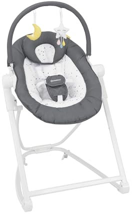 Badabulle Compact'up Moonlight Babywippe und Babyhochstuhl, 5-fach höhenverstellbar, aber der Geburt verwendbar