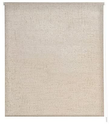 Estoralis | Ramsay | Estor Enrollable Diseño Moderno | Opaco Liso | Color Lino | 130 x 195 cm (Ancho/Alto) Tamaño Tela 127 x 190 cm | Estores para Ventanas y Puertas