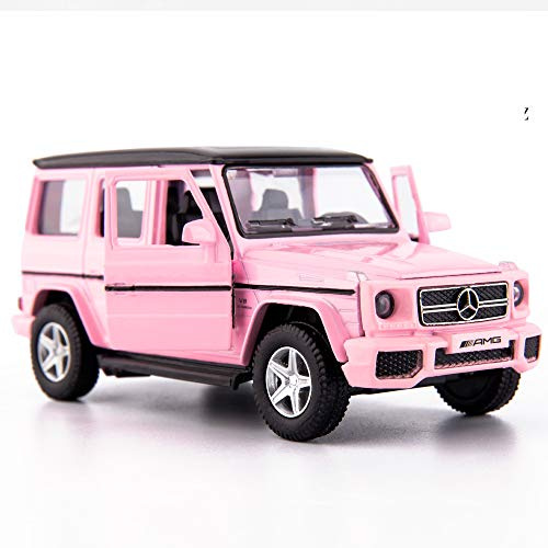 RMZ City 1/36 Skala Mercedes Benz G63 Casting Car Modell, Zink Legierung G Wagon Spielzeugauto für Kinder, Pull Back Fahrzeuge Spielzeugauto für Kleinkinder Kinder Jungen Mädchen Geschenk (Rosa)