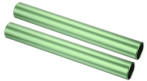 PATIKIL Relay Track Baton, 2 Pack Aluminum Alloy Tube Field Running Race Stick for Outdoor Athletics Sport Game Tool, Green