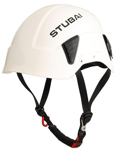 STUBAI Industrieschutzhelm Petasus | Weiß, 560 g | Kopfschutzhelm EN 397 zum Schutz des Kopfes vor Stößen und Kopfverletzungen in der Bauindustrie, Forstwirtschaft, Fabriken