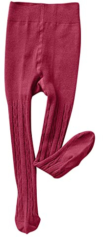 Generisch 2025 - Pantimedias para bebés con patrón de trenzas para niños pequeños, leggings con rayas para niñas, Vino, 3-4 años
