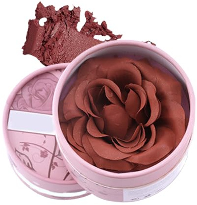 Nankoyal Flower Blush | Fard 3D Rosa Naturale Effetto Luminoso,3.5g Illuminante Profumato con Pigmenti Naturali per Trucco Nudo Vellutato Ideale per Viaggio, Matrimonio e Serata