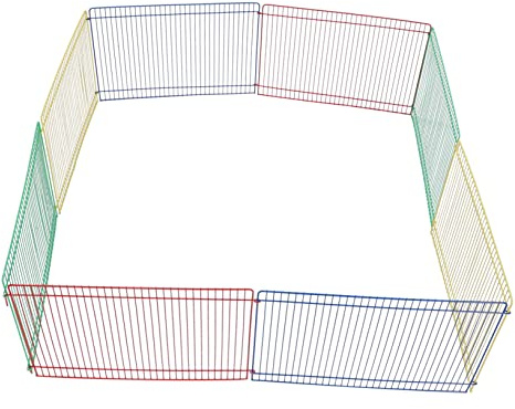 Abaodam Enclos Espace de Jeu et Exercice Petits Animaux 8 Pièces en Fil de Fer Sécurisé et pour pour Hamsters Cochons d'Inde