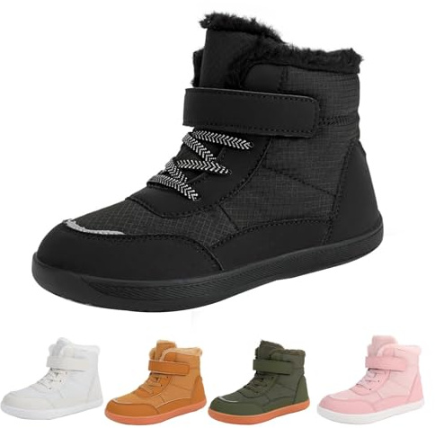 Botas de moto para hombre – Transpirables, zapatos descalzos de cuero reforzados, botas de moto para hombre con tobillo, zapatos de invierno forrados, botas de trekking, botas de invierno