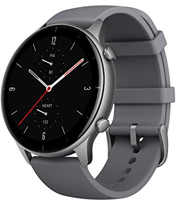 Amazfit GTR 2e Smartwatch Sports Watch with 90 Sports Modes, 24 Day Battery Life, 5 ATM Waterproof, Heart Rate, Sleep, Stress and SpO2 Monitor, Alexa Built-in, Grey